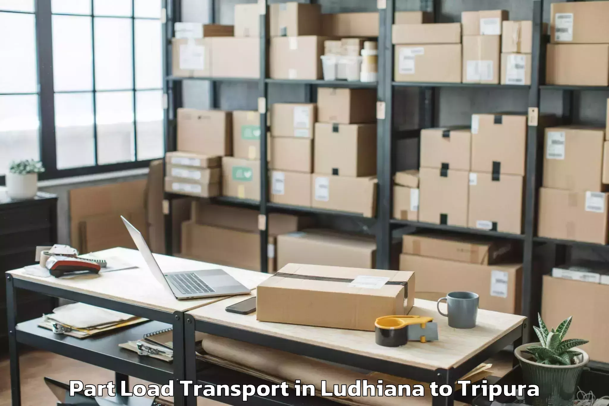 Book Ludhiana to Nit Agartala Part Load Transport Online